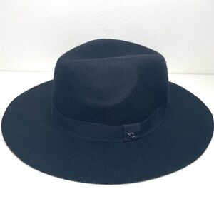 Lauren Ralph Lauren Black Wool Fedora Hat